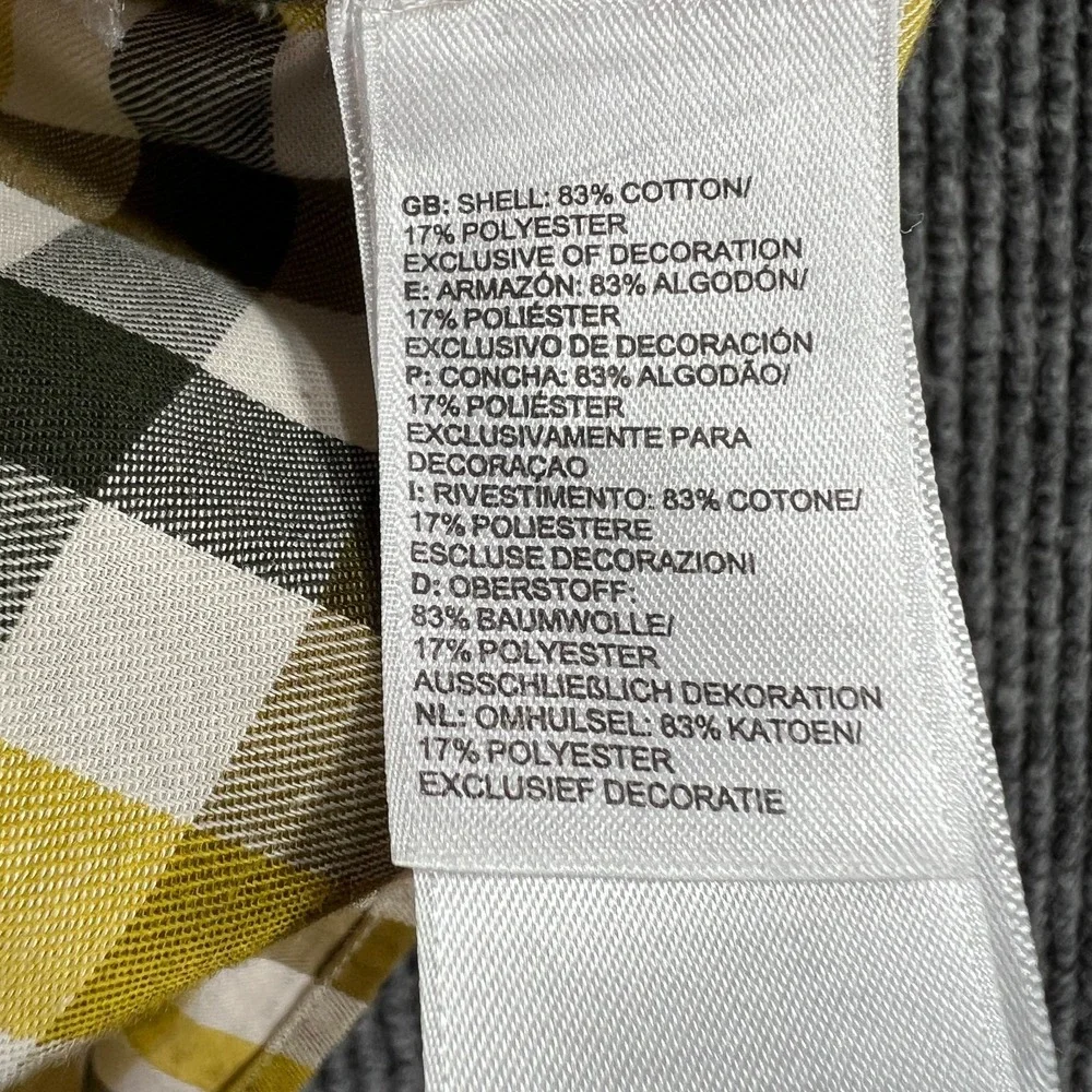 The North Face Shirt Mens Large Yellow Plaid Long Sleeve Button Up Outdoor Hike